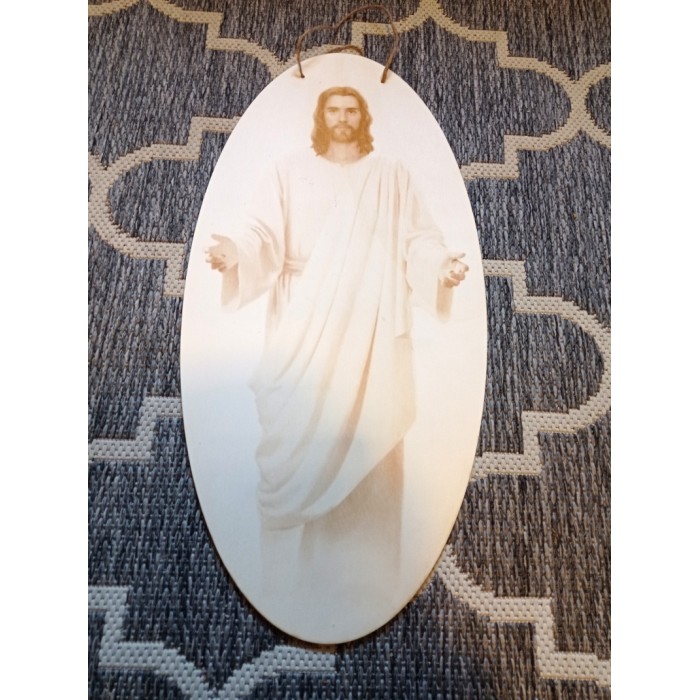 Jezus - gravirana lesena slika 50 cm