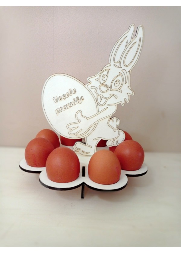 Podstavek za velikonočna jajčka - zajček