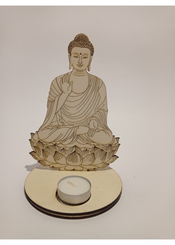 Svečnik Buda - kamena strela