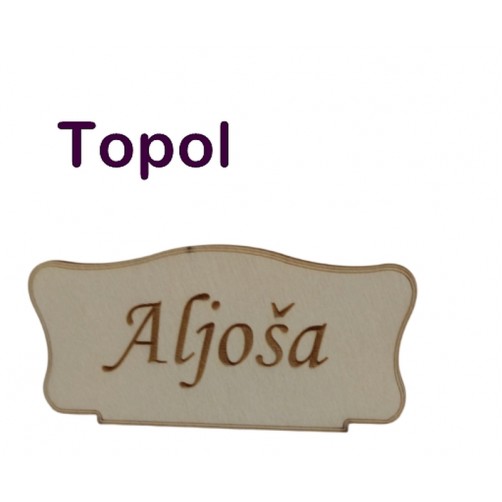 Ploščica z imenom za mizo - sedežni red - poroka, rojstni dan...