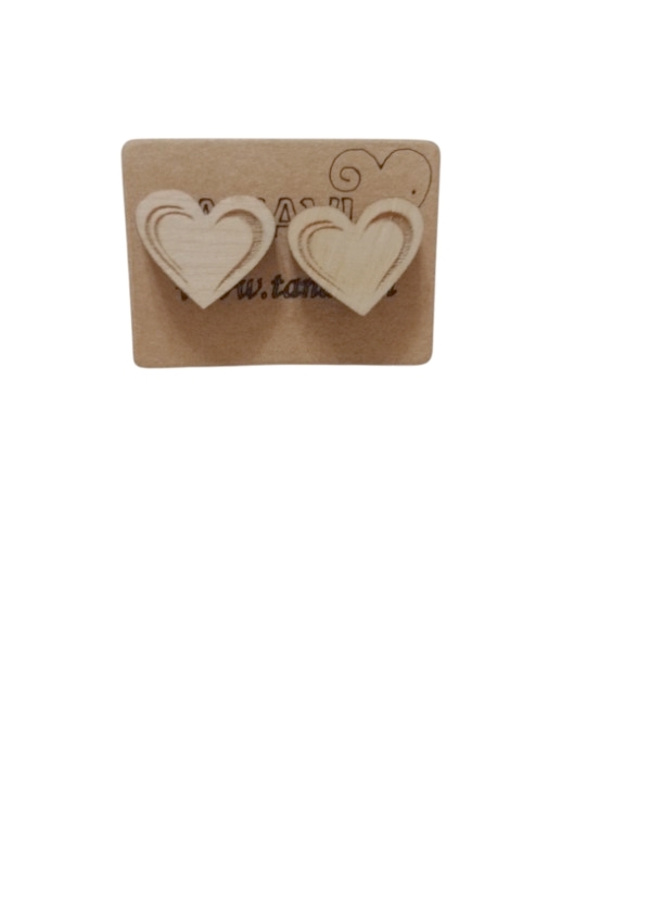 Leseni uhani - srček